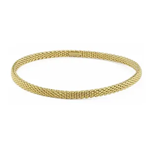 Tiffany & Co. Stamped Mesh Bangle (uncertified) | Pre-Loved | 18K Yellow Gold