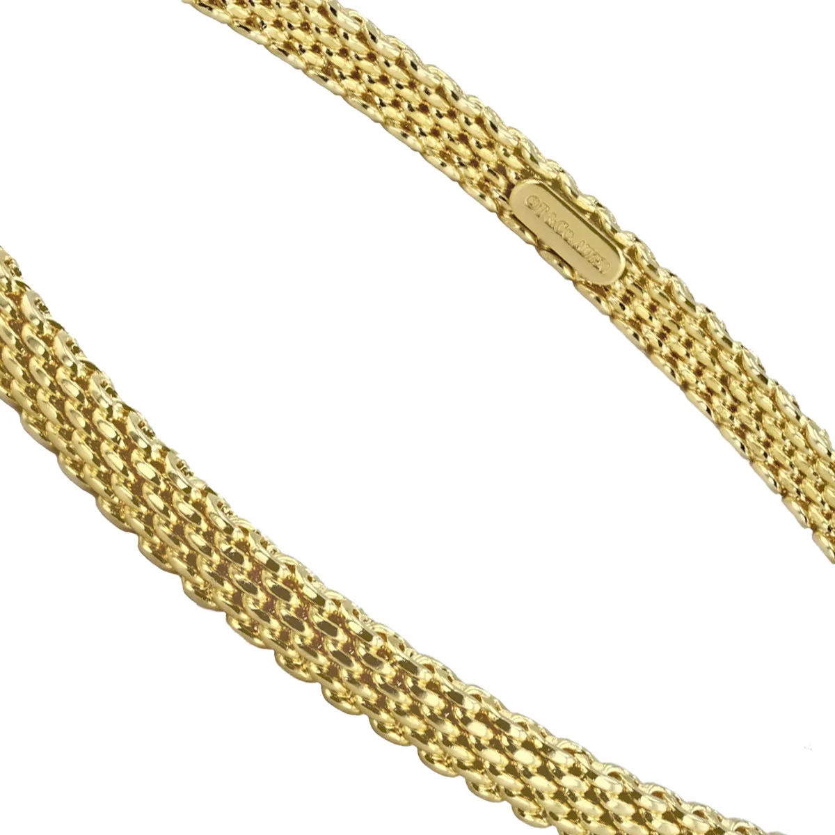 Tiffany & Co. Stamped Mesh Bangle (uncertified) | Pre-Loved | 18K Yellow Gold