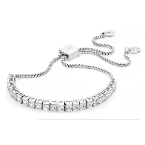 Tipperary Crystal Square Tennis Bolo Bracelet Silver