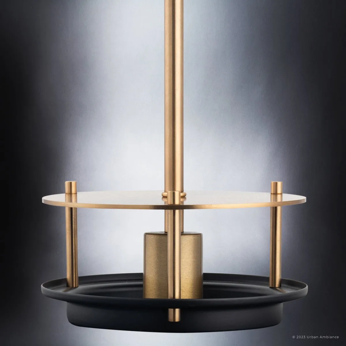 ULB2191 Transitional Pendant, 8''H x 20''W, Matte Black and Gold Finish, Westport Collection