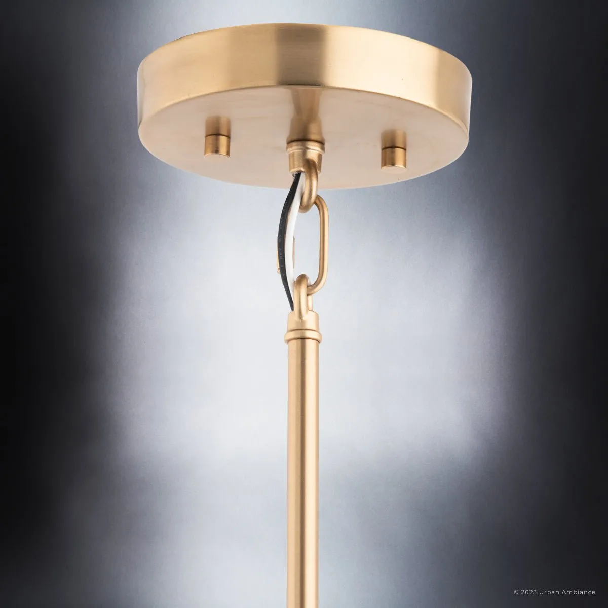 ULB2191 Transitional Pendant, 8''H x 20''W, Matte Black and Gold Finish, Westport Collection