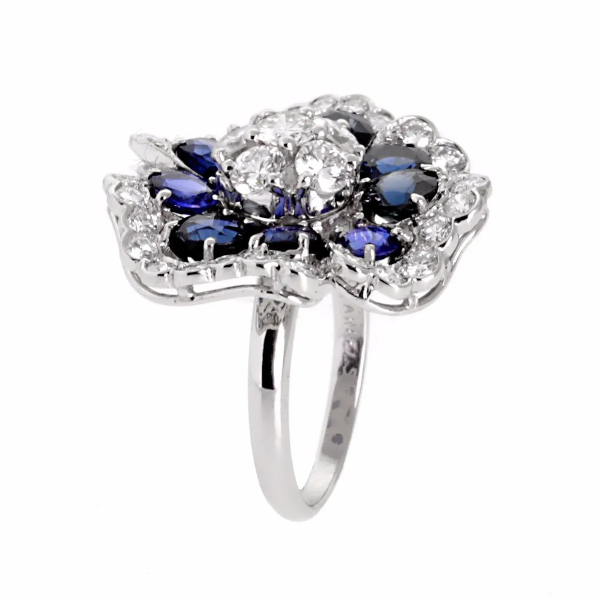 Van Cleef & Arpels Camellia Sapphire Diamond Ring