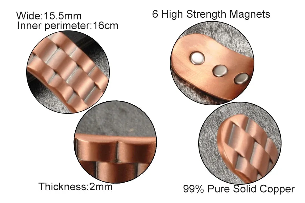 Vinci Enigma Pure Copper Magnetic Bangle