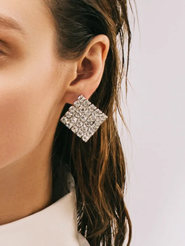 WealFeel Sparkling Square Earrings