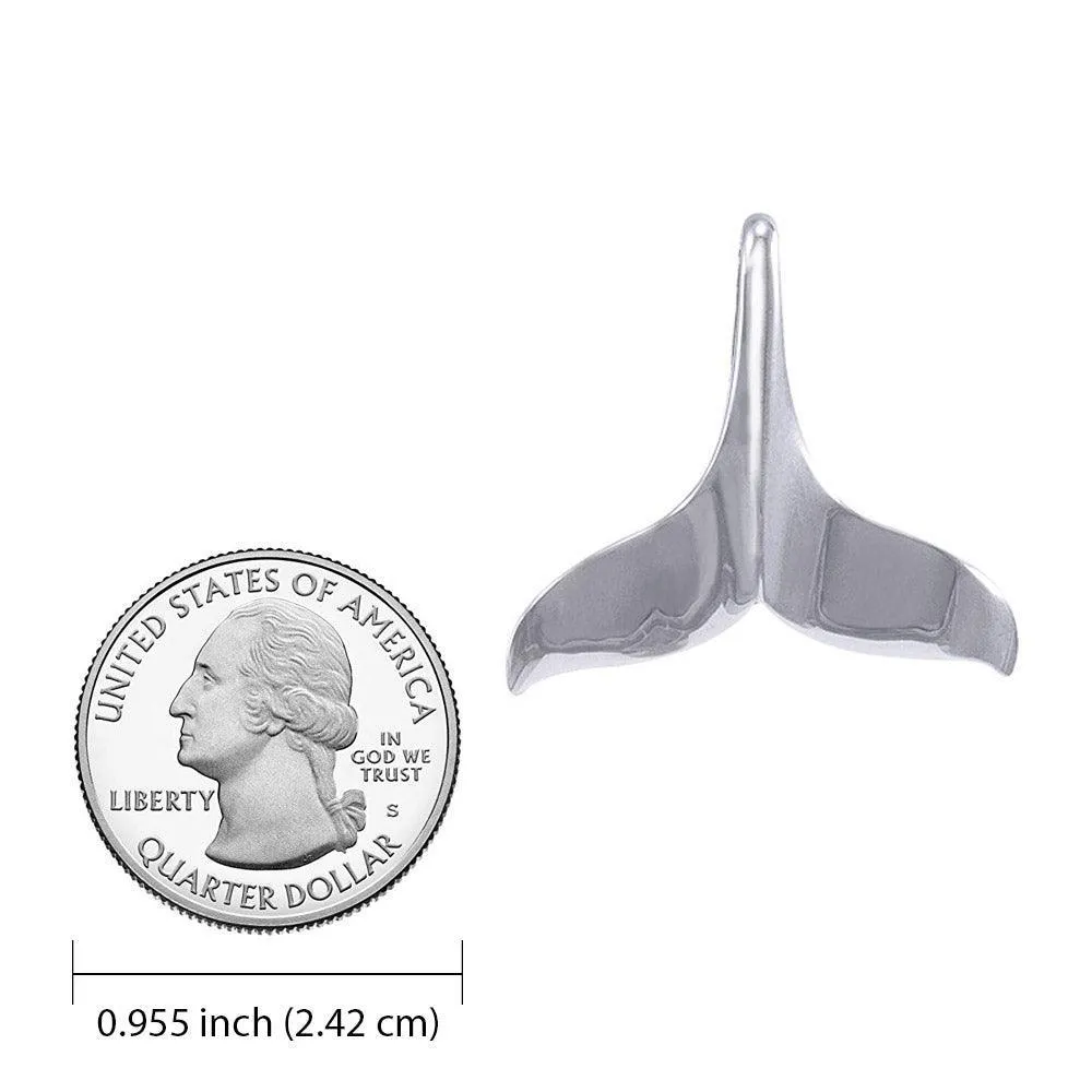 Whale Tail Sterling Silver Pendant WP004