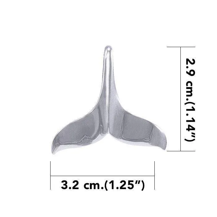 Whale Tail Sterling Silver Pendant WP004