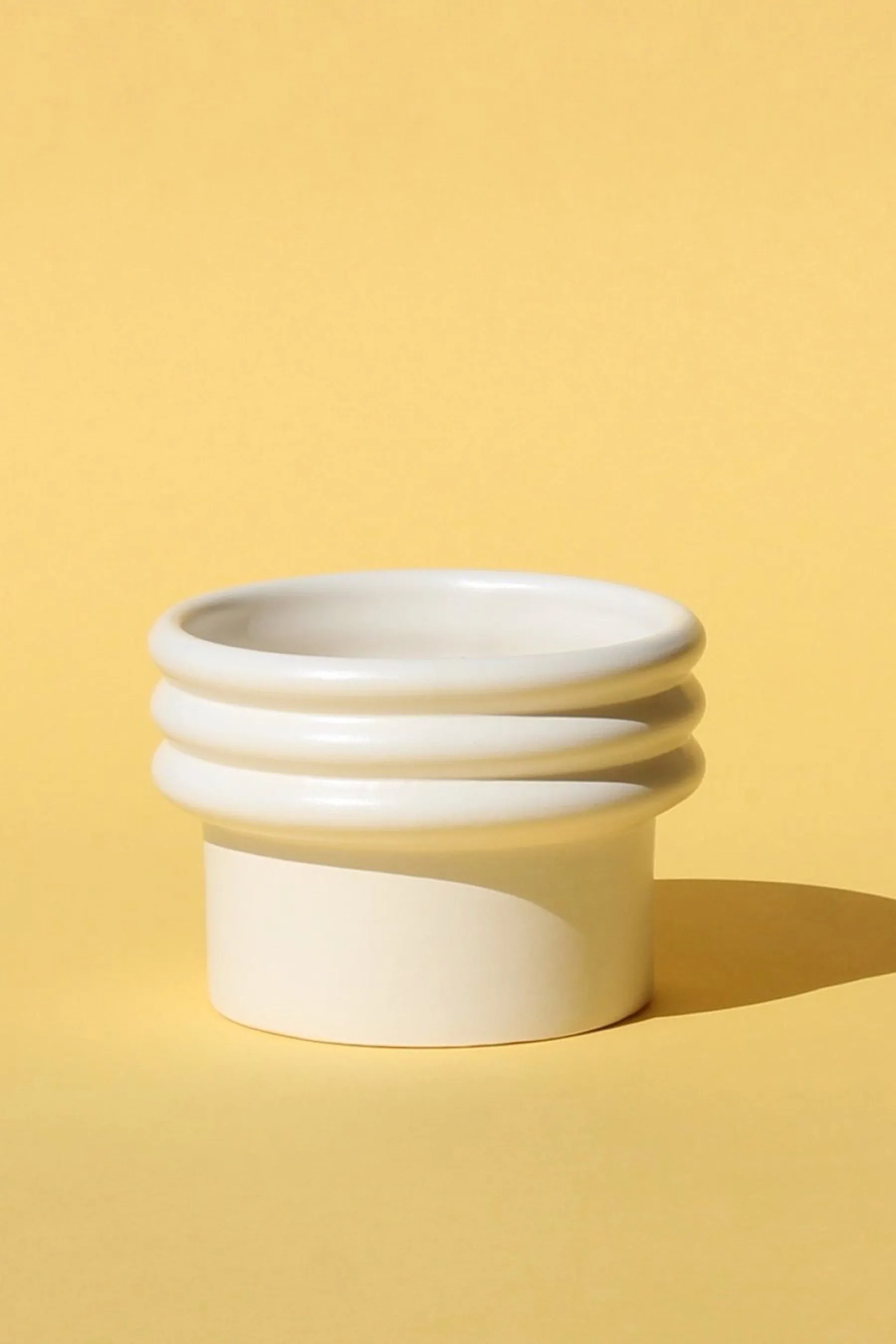 White Satin Rings 2 Planter