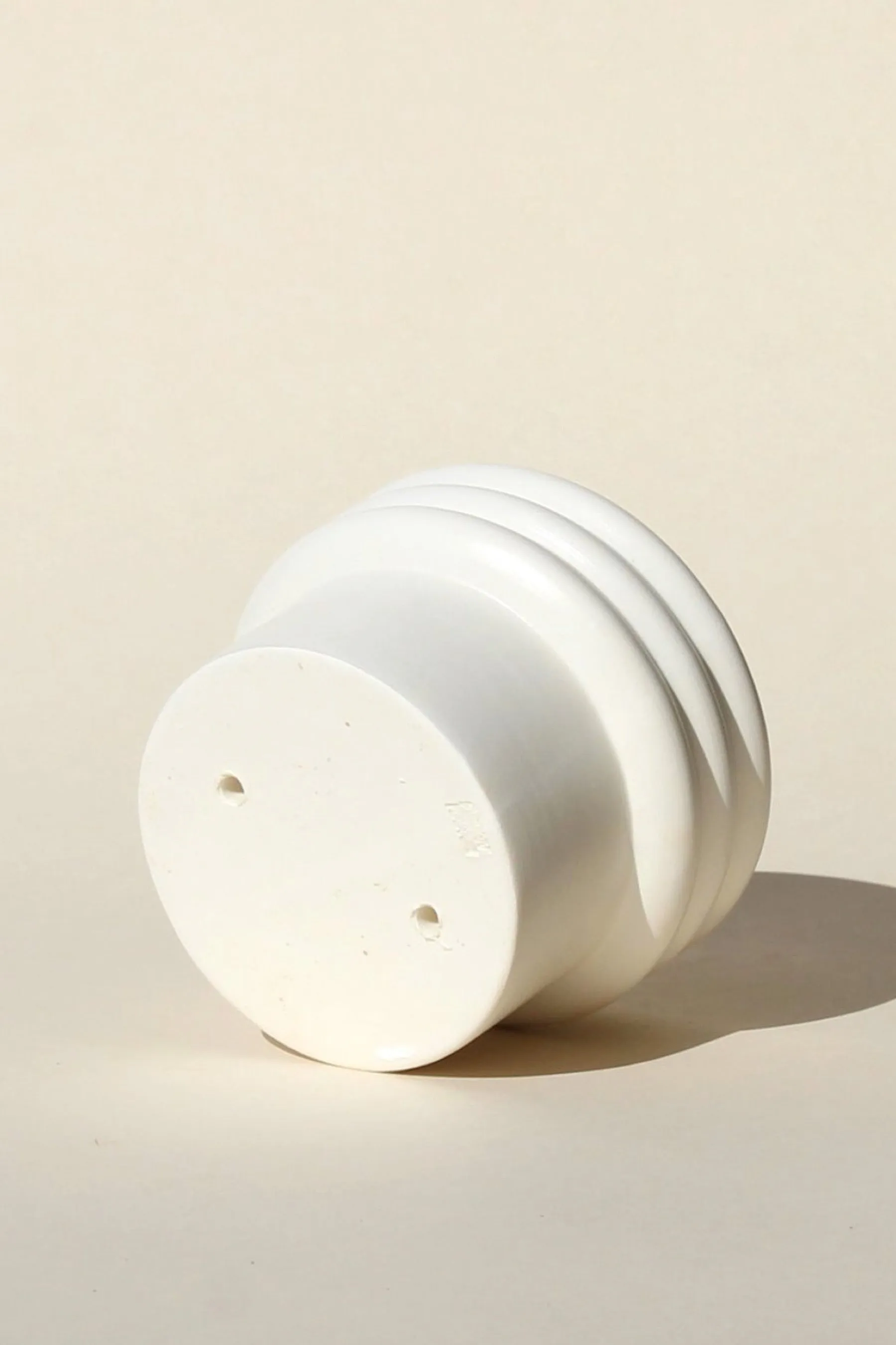 White Satin Rings 2 Planter