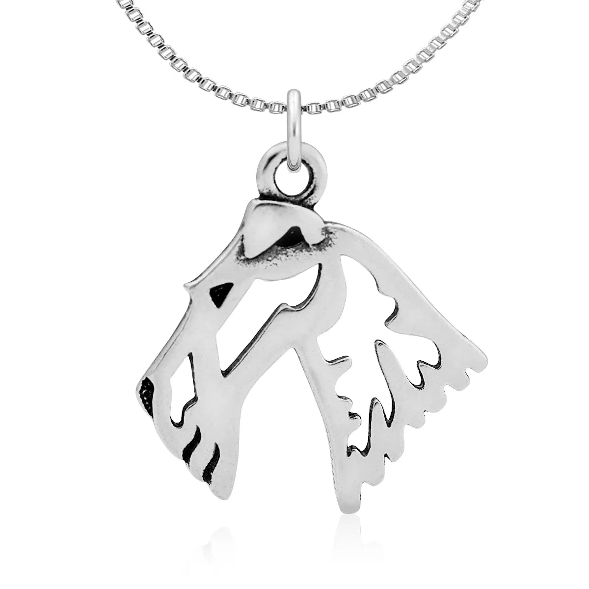 Wire Fox Terrier Necklace in Sterling Silver
