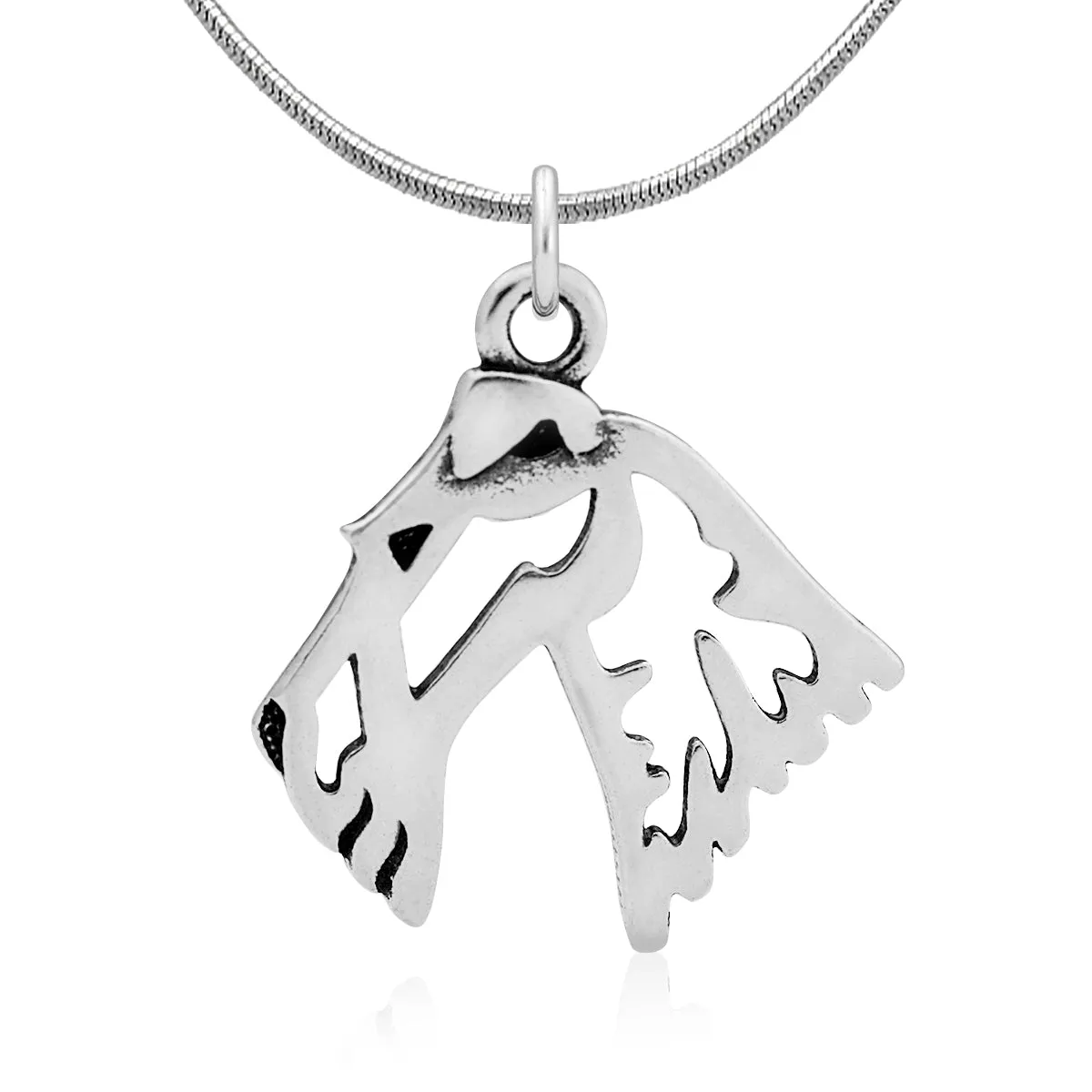 Wire Fox Terrier Necklace in Sterling Silver
