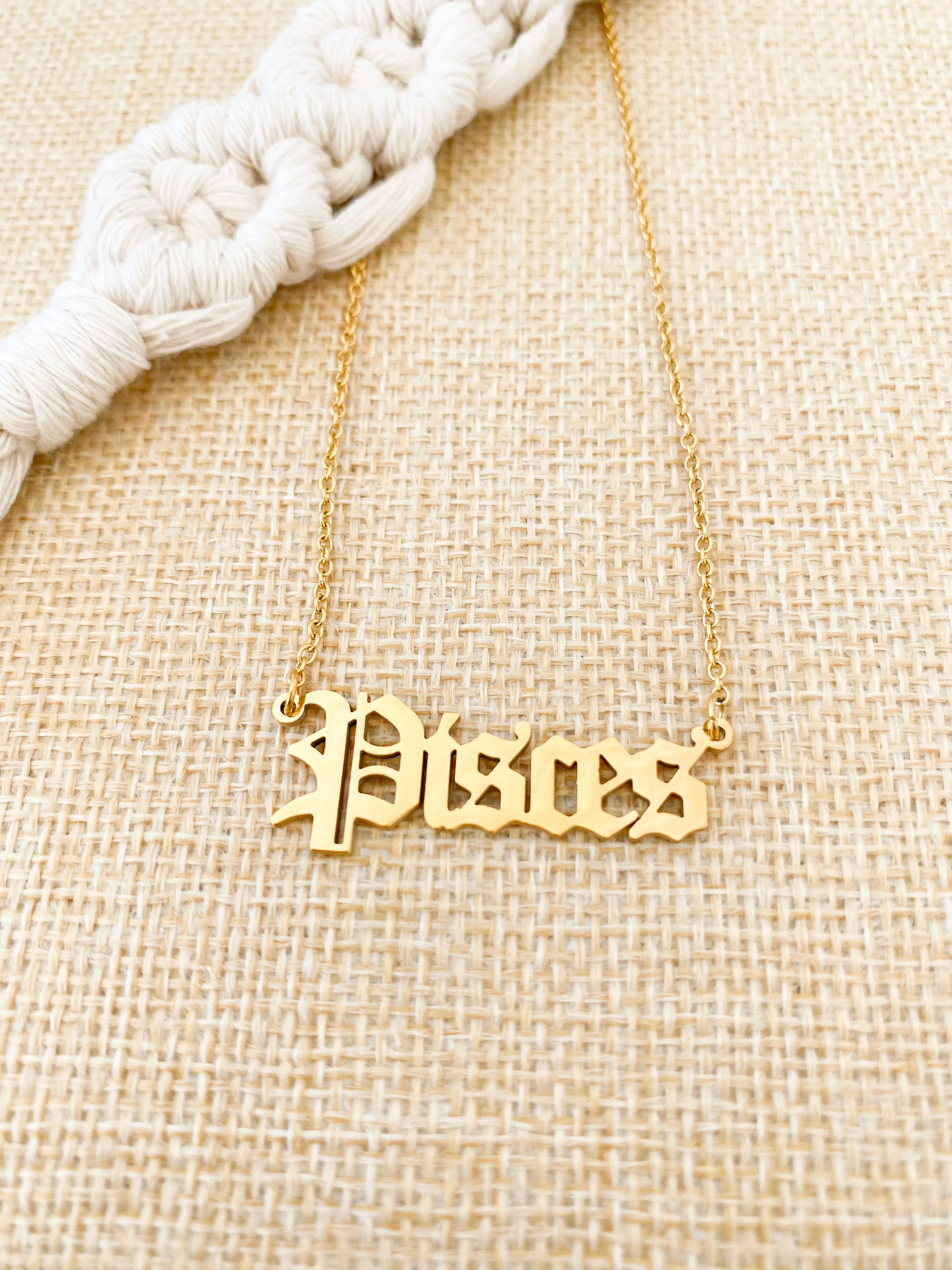 Zodiac Word Necklaces